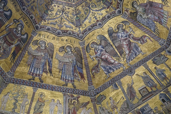 Mosaics within the Baptistry