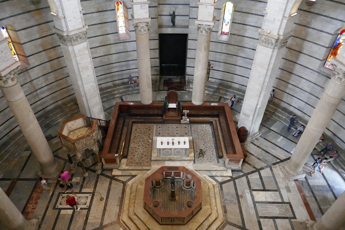 Inside the Baptistry