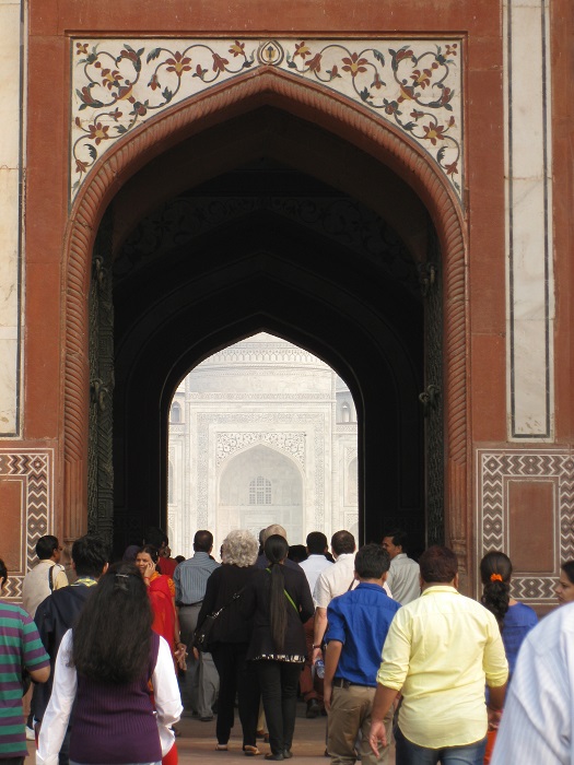 Entering the grounds