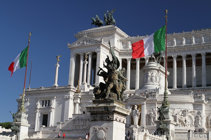 Vittoriano with Flags