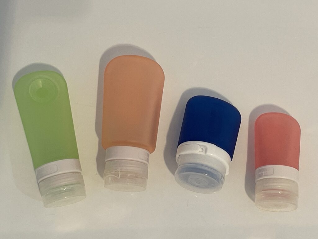 Silicone toiletry bottles 