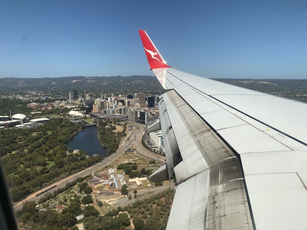 Flying in to Adelaide