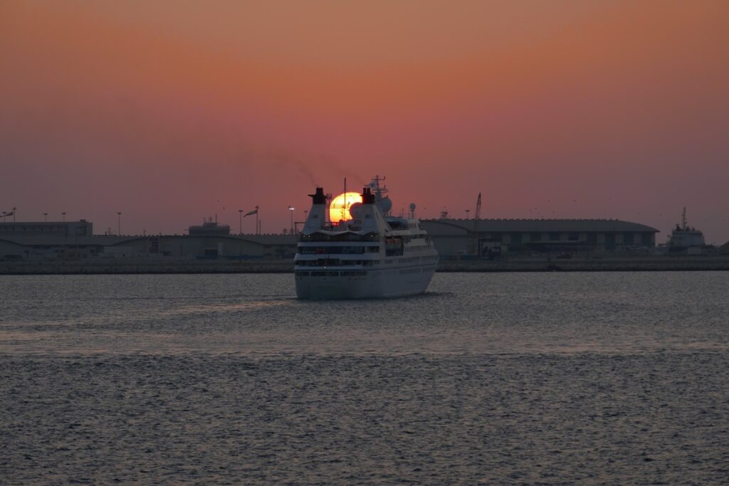 Dubai Port Sunset