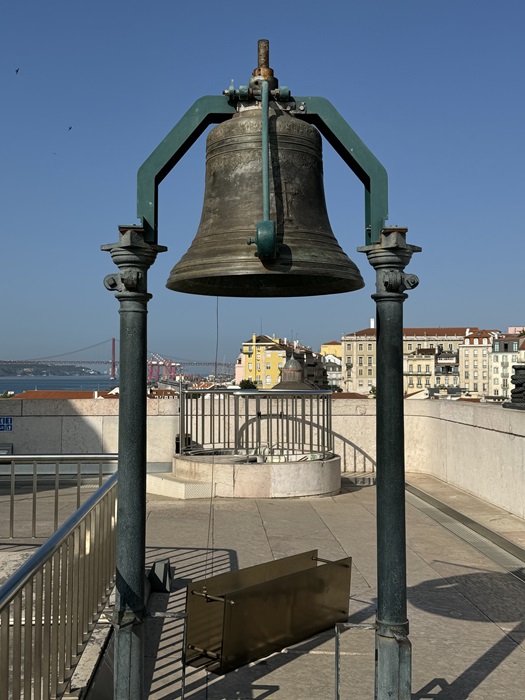 The bell on top of the Arch