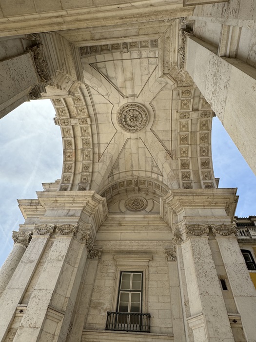 Beneath the Arco da Rua Augusta